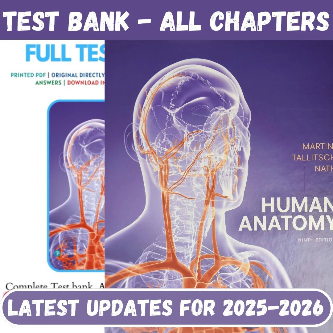 Test Bank for Human Anatomy 9th Edition by Martini Tallitsch Nath-Tutelor