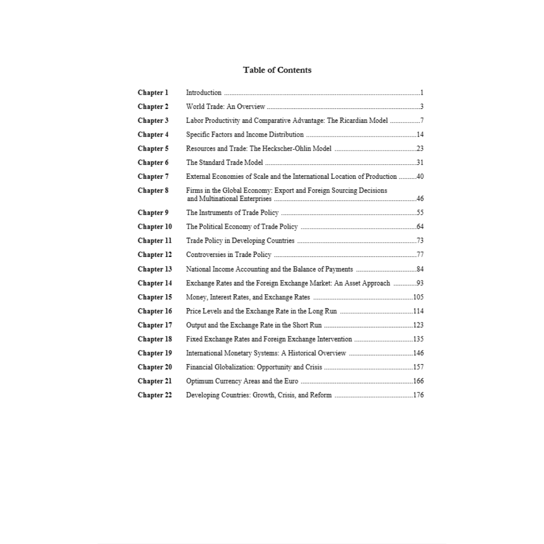 Solution Manual For International Economics: Theory and Policy, 12th Edition By Krugman-Tutelor