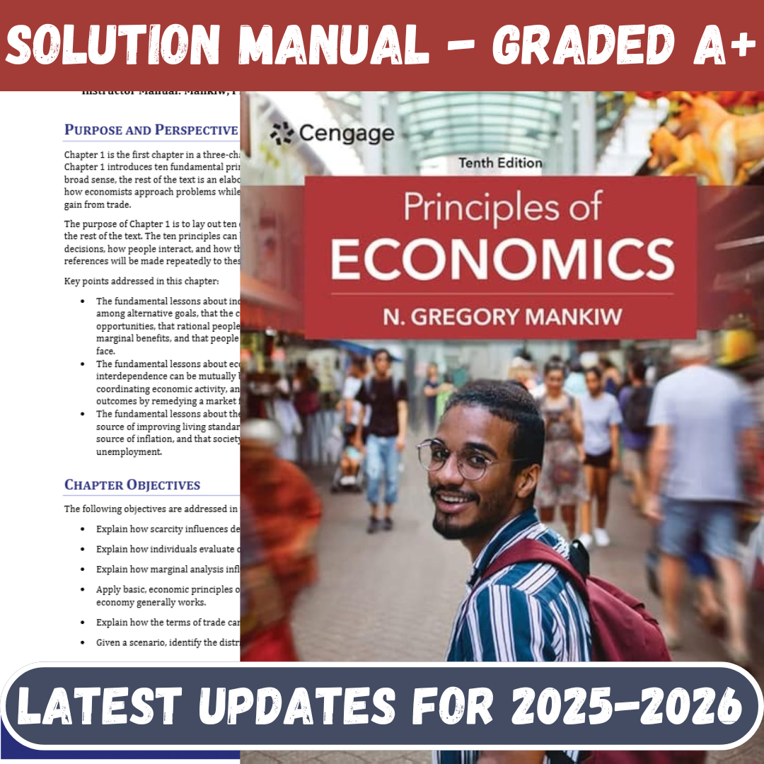 Solution Manual For Principles of Economics 10th Edition By Mankiw-Tutelor