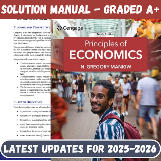 Solution Manual For Principles of Economics 10th Edition By Mankiw-Tutelor