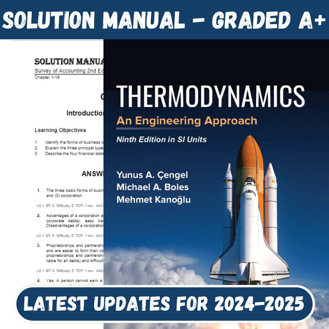 Solution Manual for Thermodynamics An Engineering Approach 10th Edition by Cengel-Tutelor