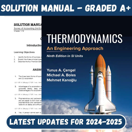 Solution Manual for Thermodynamics An Engineering Approach 10th Edition by Cengel-Tutelor