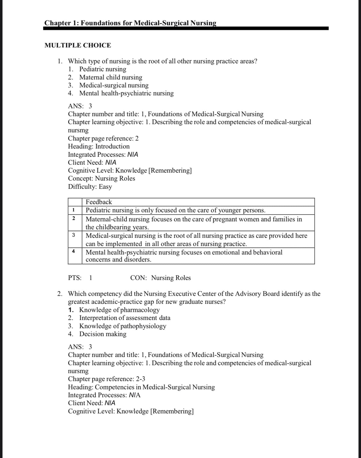 Test Bank Davis Advantage for Medical-Surgical Nursing: Making Connections to Practice, 3rd Edition by Janice J. Hoffman and Nancy J. Sullivan-Tutelor