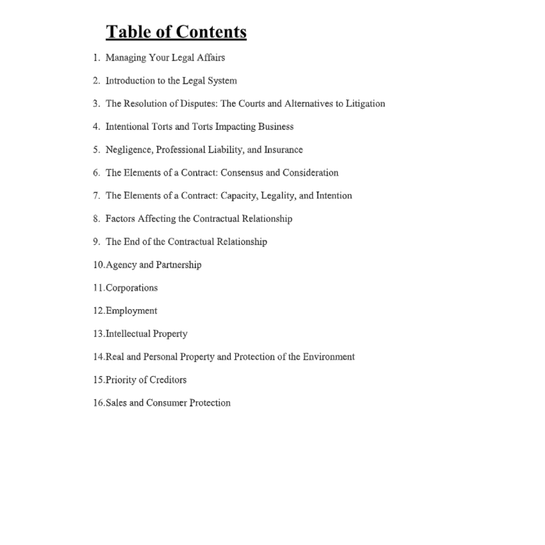 Test Bank For Business Law in Canada 13th Edition By Yates-Tutelor