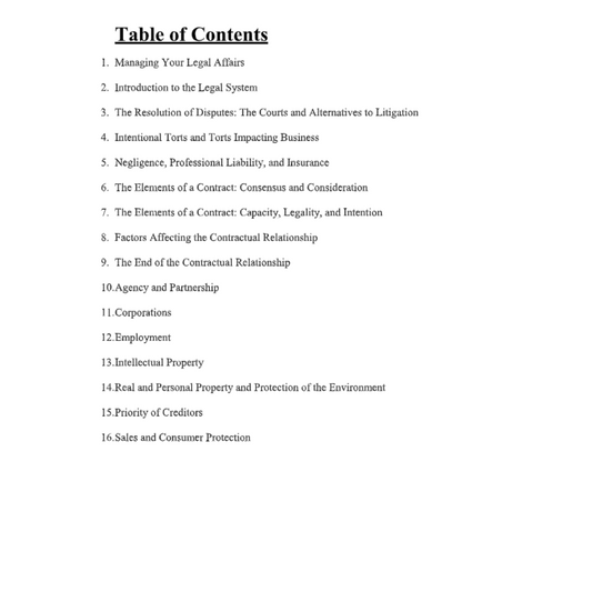 Test Bank For Business Law in Canada 13th Edition By Yates-Tutelor