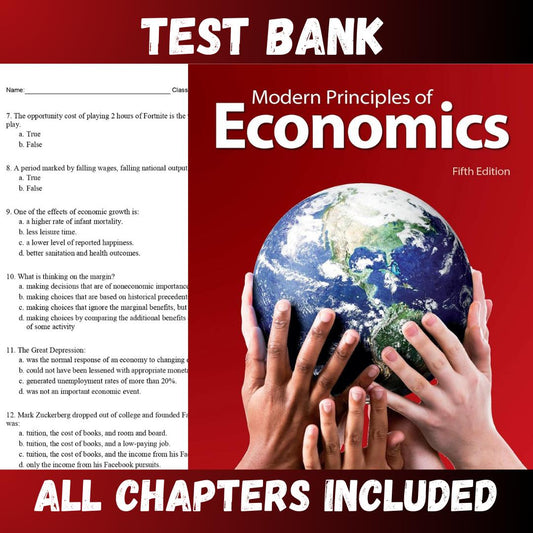 Test Bank – Modern Principles of Economics 5th Edition by Cowen-Tutelor