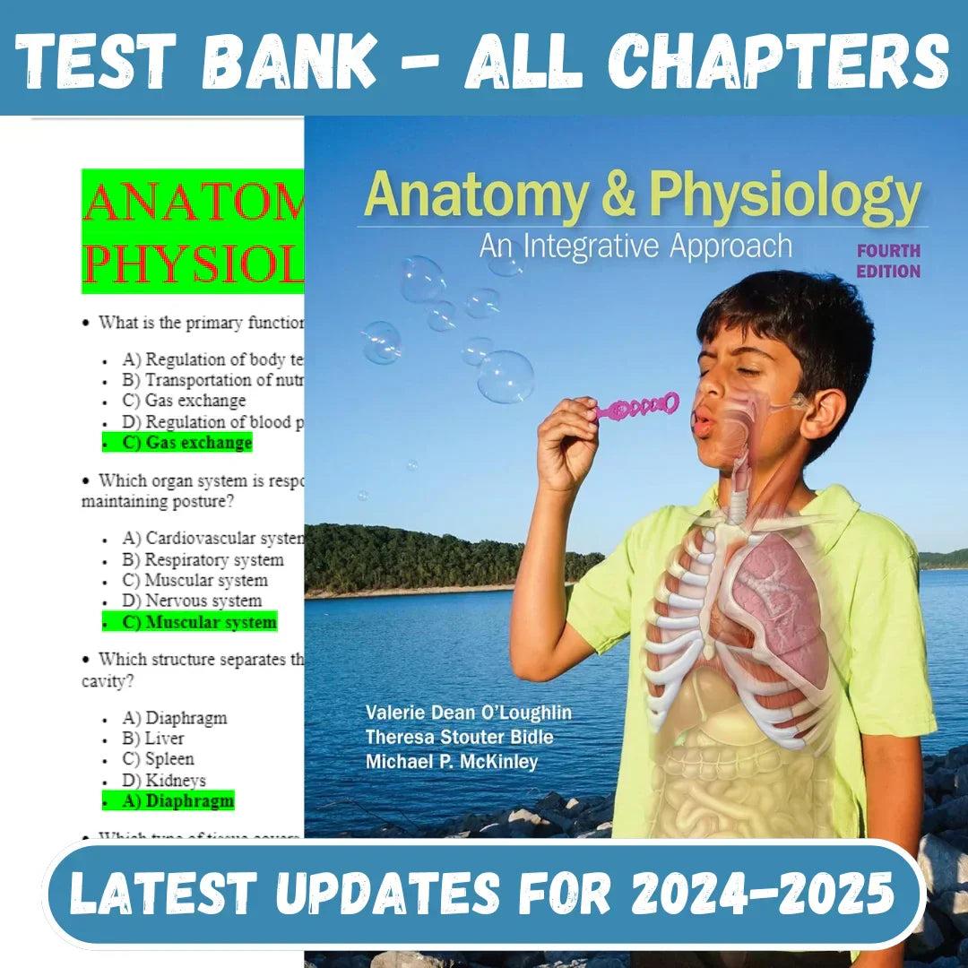 Test Bank for Anatomy and Physiology: An Integrative Approach, 4th Edition de Theresa Bidle-Tutelor