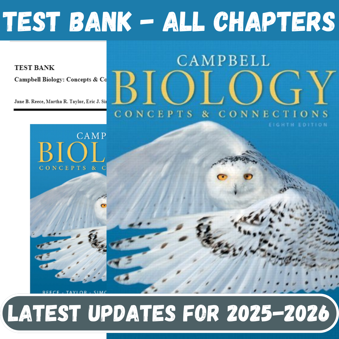 Test Bank for Campbell Biology-Concepts & Connections, 8th Edition by Reece-Tutelor