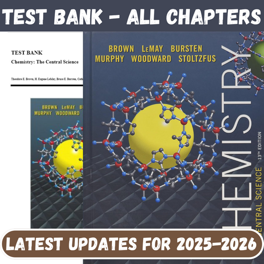 Test Bank for Chemistry The Central Science, 13th Edition by Brown-Tutelor